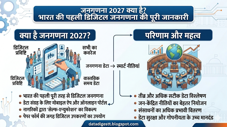 Digital Census 2027 Kya Hai - Bharat Ki Pehli Digital Janganana Mobile App Se Kaise Hogi