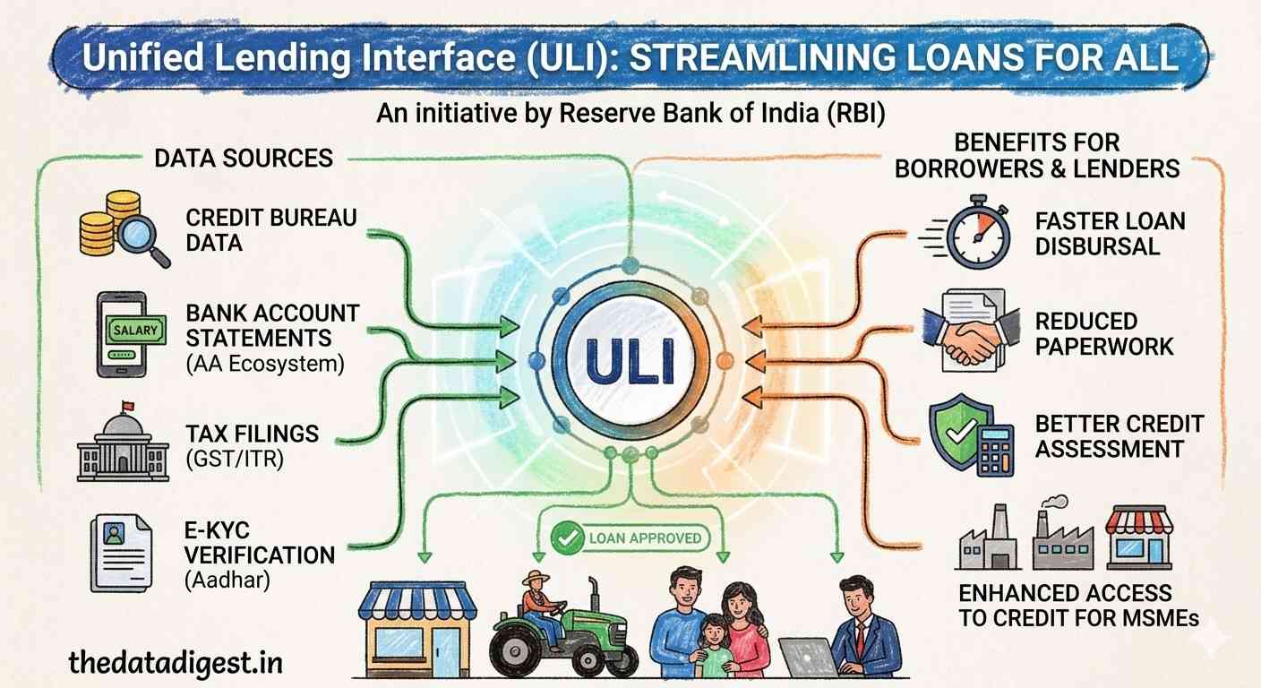 ULI Loan Kya Hai 2026 - RBI Unified Lending Interface se 10 minute me loan, paper zero