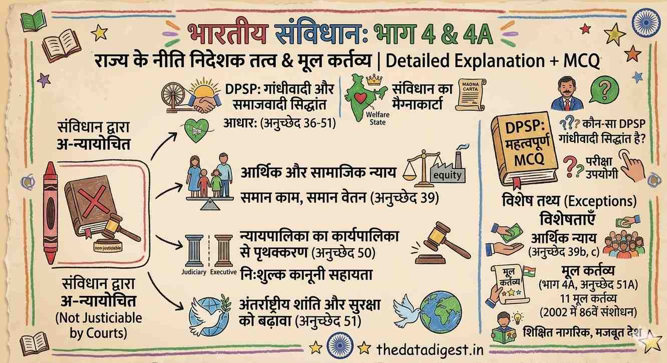 Indian Constitution Article 36 to 51A DPSP and Fundamental Duties in Hindi