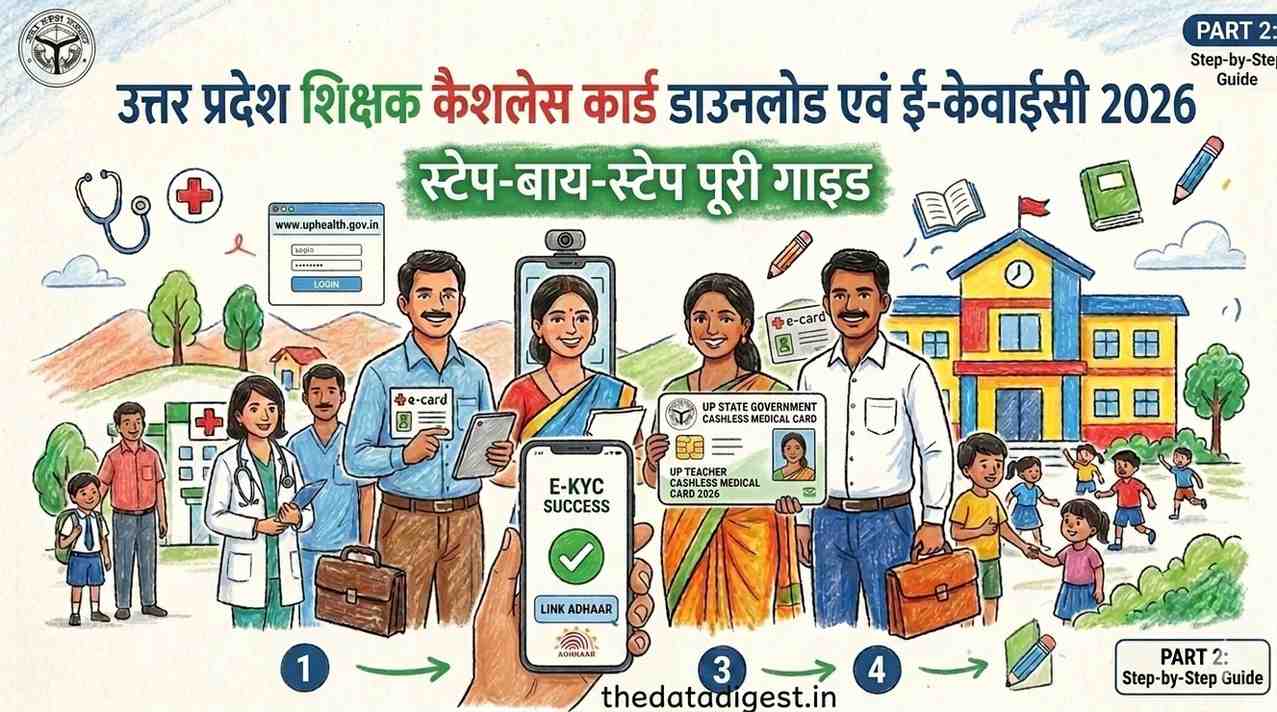 UP Teacher Cashless Health Card Download Process 2026