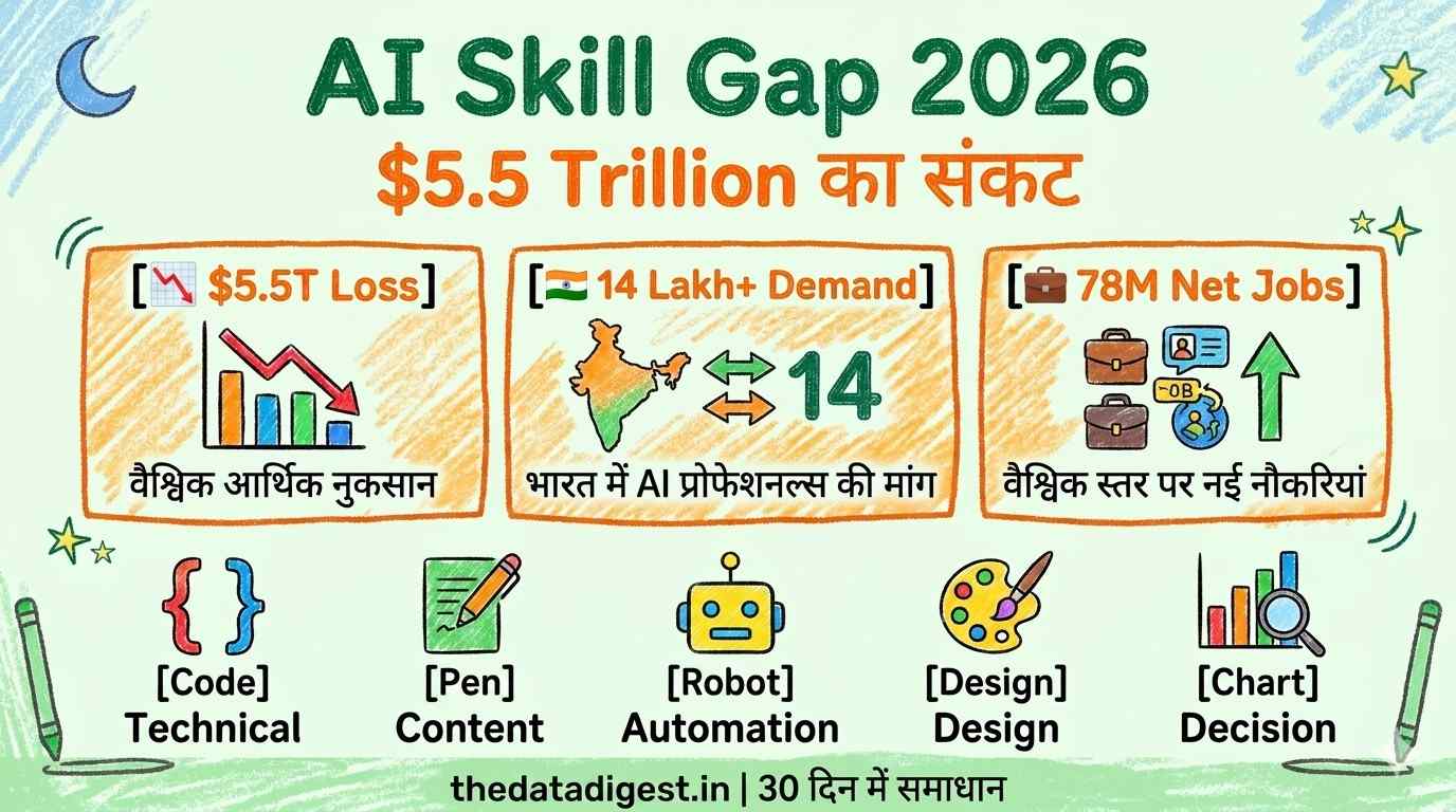 AI Skill Gap 2026 India Chart - $5.5 Trillion Loss and 30 Day Solution