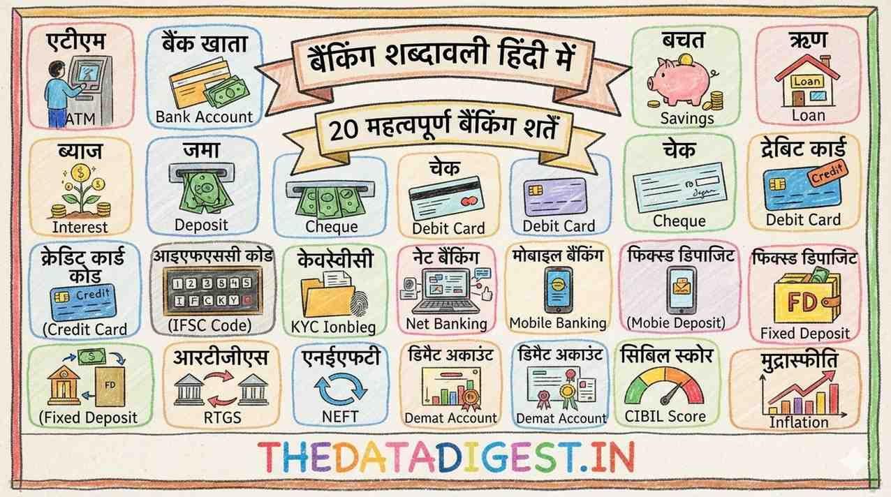 Banking Terms in Hindi 20 Important Terms for Competitive Exams and Daily Life
