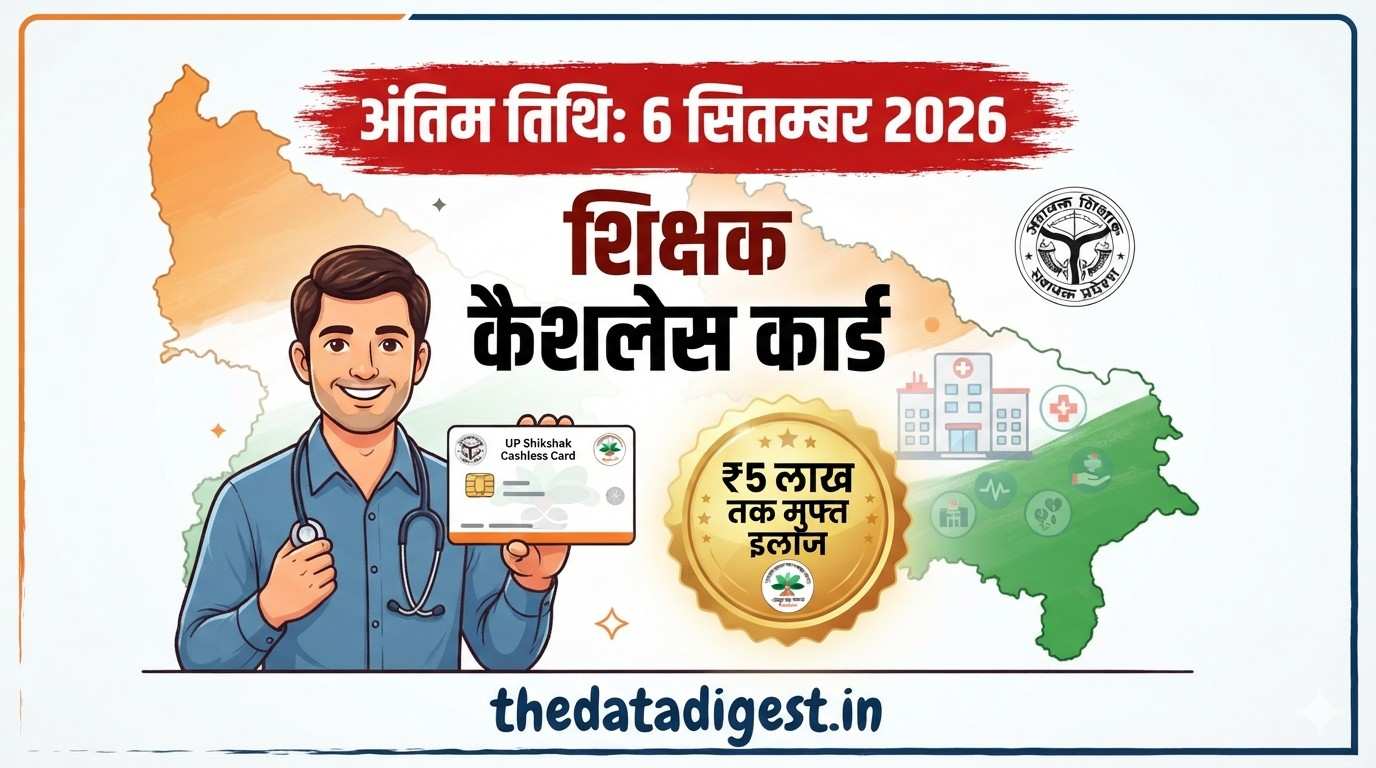 Shikshak Cashless Card New Update 2026 Last Date 6 September ₹5 Lakh Free Ilaj