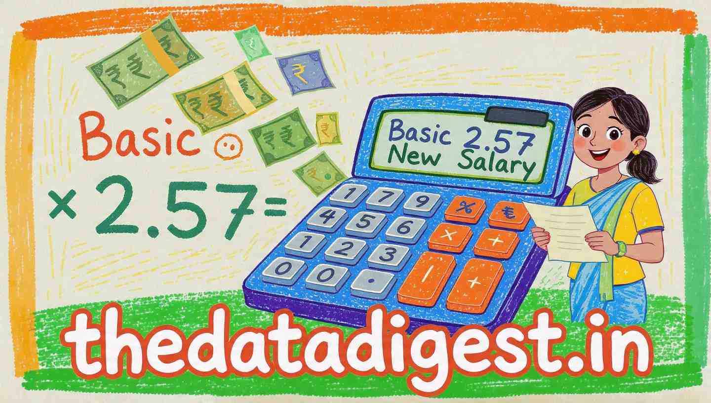 Fitment Factor Calculator 8th Pay Commission Basic x 2.57 New Salary Crayon