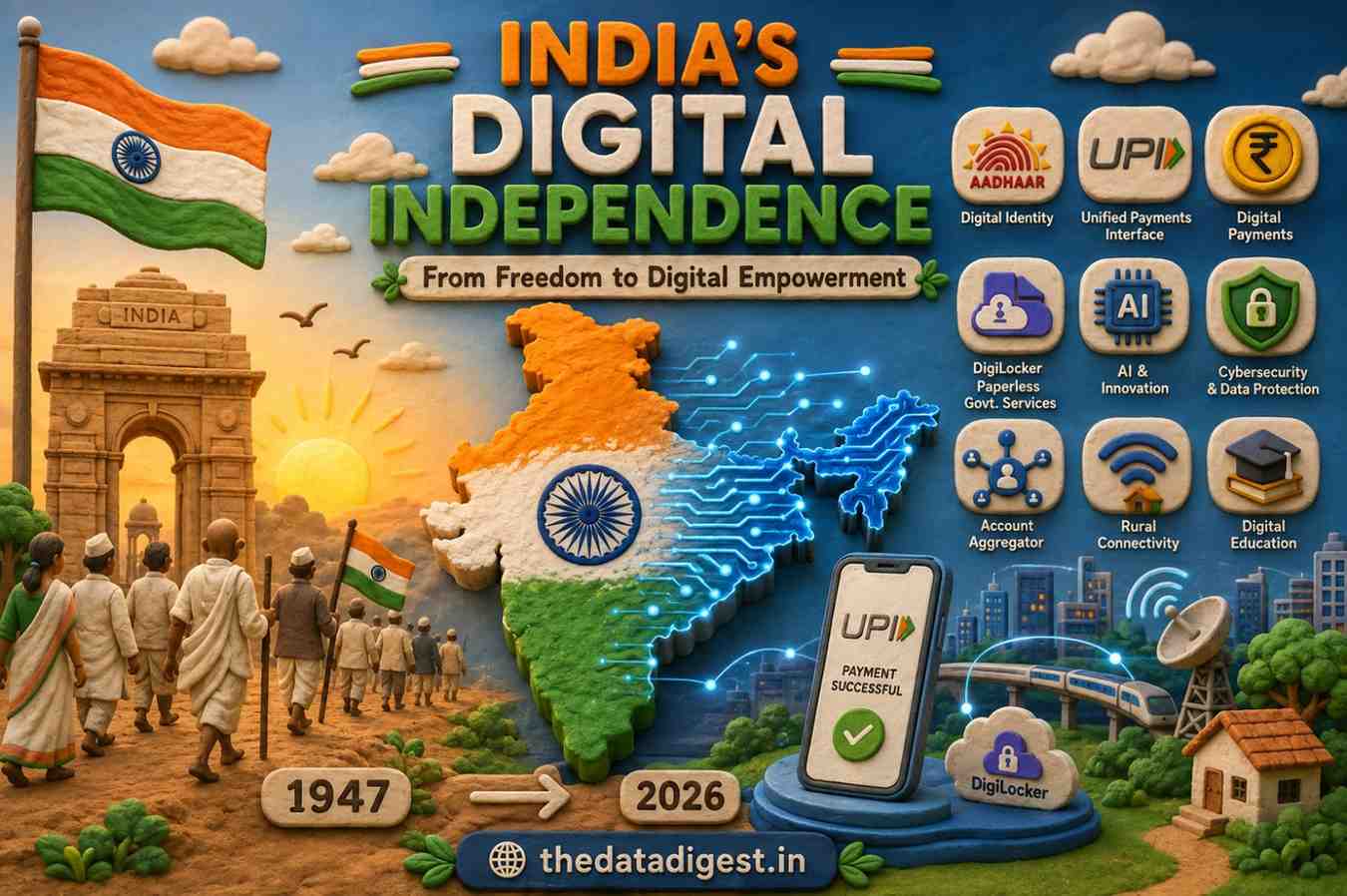 India's digital transformation from political freedom to digital freedom, 1947 to 2026