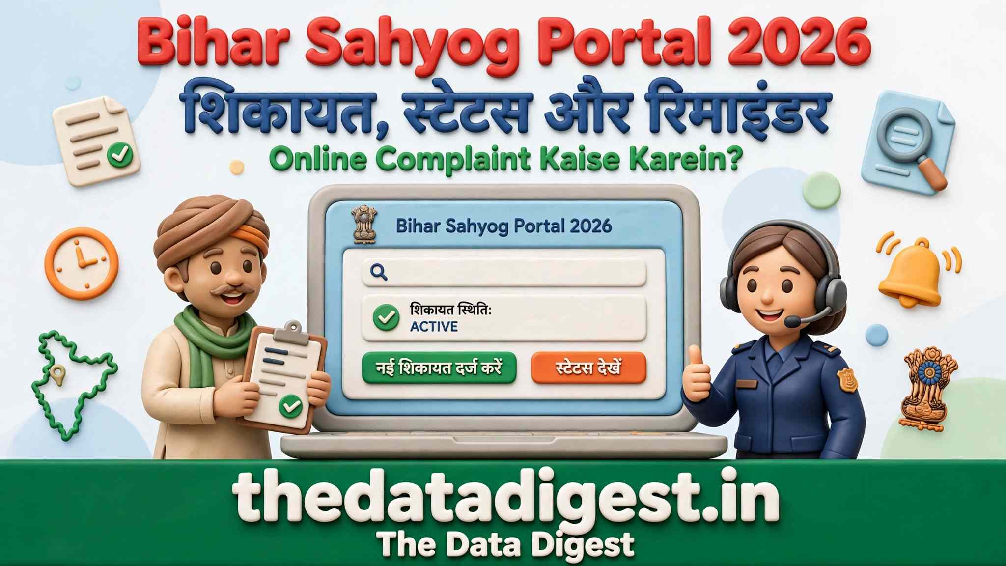 Bihar Sahyog Portal 2026 online complaint registration and status tracking