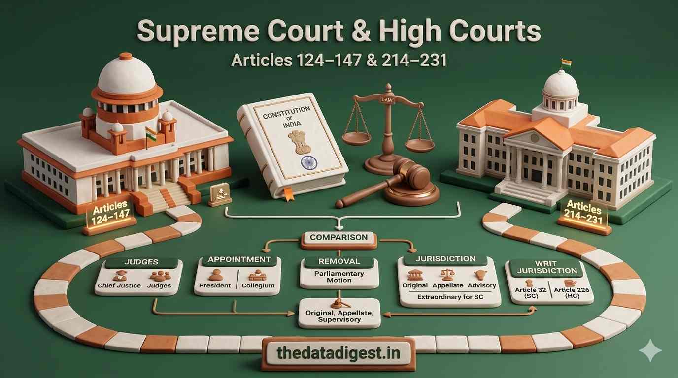Supreme Court and High Courts Articles 124 to 147 and 214 to 231