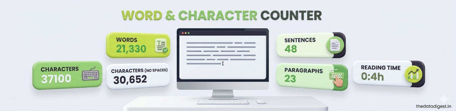 Word & Character Counter Online – Free Data Digest Tool